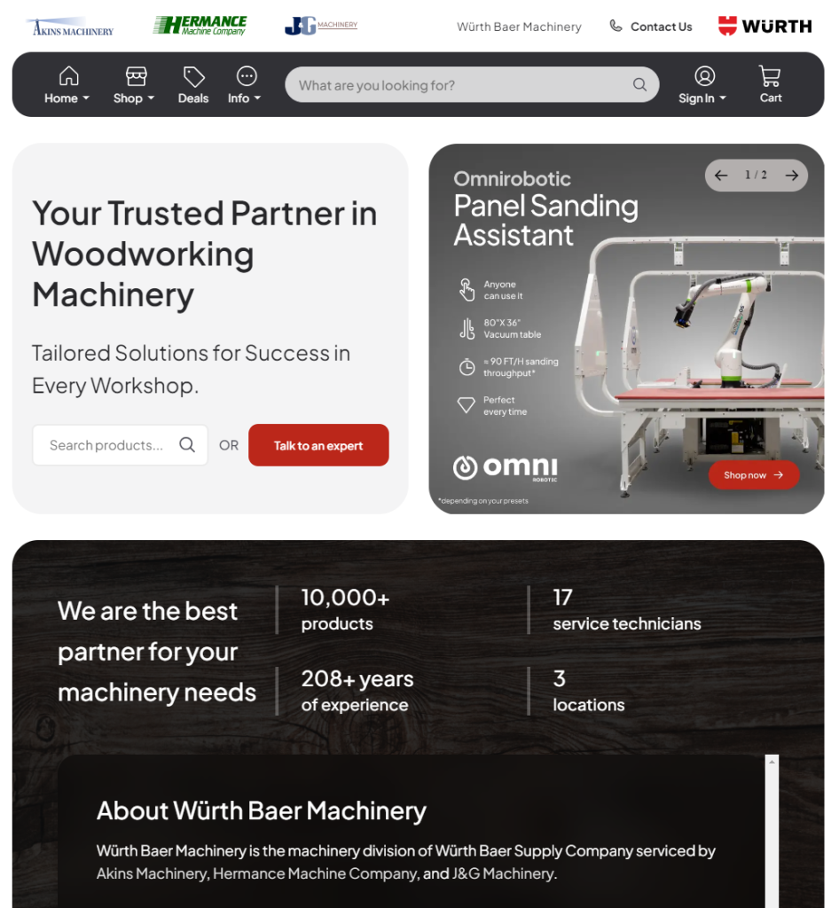 WBM Home The Würth Baer Facts Blog Würth Baer Machinery Home Page